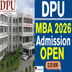 Dr. D. Y. Patil Vidyapeeth MBA Admission 2026 Begins @dpu.edu.in; Apply Online Till April 1